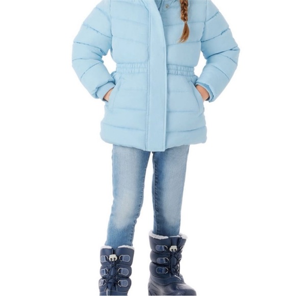 MEMBERSMARK Girls Black Puffer Parka, Warm Fleece Lined Jacket w/Removable Hood - Picture 11 of 14